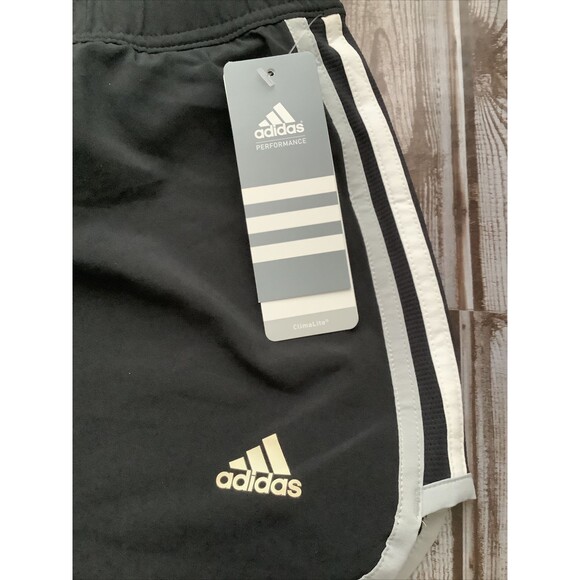 Adidas ClimaLite Size S Running Skirt Skort Marathon  Black 3 strips NWT - Picture 3 of 5